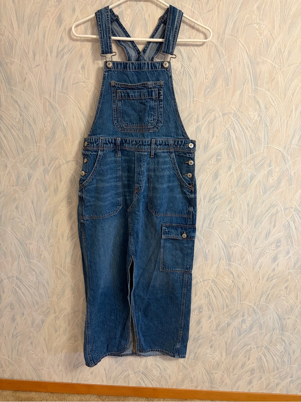 American Eagle Outfitters Blue Denim Women's Overall Dress